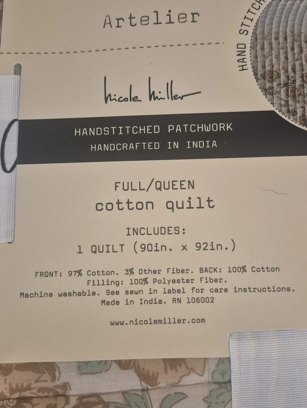 Nicole Miller handcrafted back